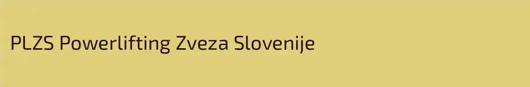 PLZS Powerlifting Zveza Slovenije